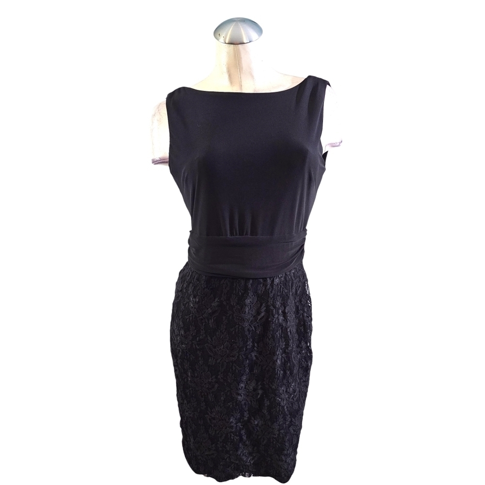 American Living by Ralph Lauren Size 10 Sheath Dress Lace Black